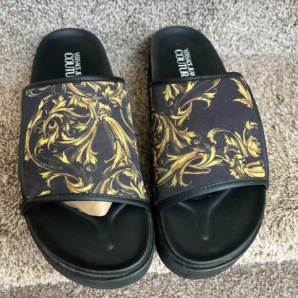 Versace Jeans Couture Platform Slides Men\'s. Size EU 42/US 8.5-9. In very good main image 4